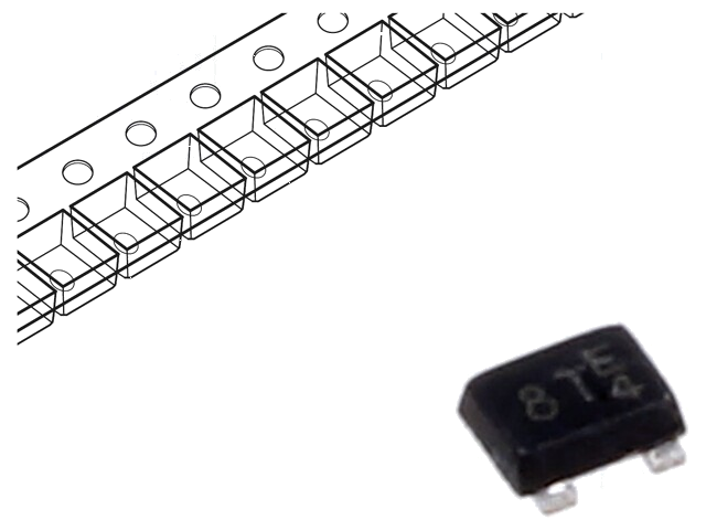 Diode: TVS netwerk; 5,8÷10,2V; SOT523; rol,band Diode: TVS netwerk; 5,8÷10,2V; SOT523; rol,band